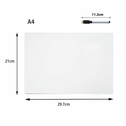 A4 A5 Fridge Magnetic Whiteboard + Board Pen Marker Eraser Memo Reminder Magnet - Picture 2 of 20