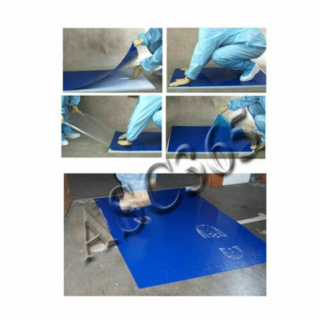 Sticky Mat Contamination Laboratory Clean Room Blue10 mats 300 Sheet Tacky Vinyl eBay