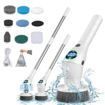 Electric Cleaning Brush Multifunctional Household Wireless Rotatable   Bathroom