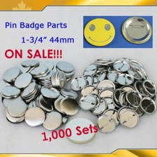100Sets 1-3/4" 44mm Metal Pin Badge Button Parts Supplies for N3 N4