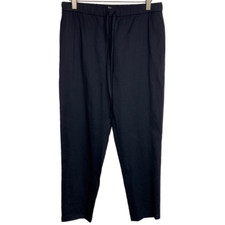 Theory Medium Dark Blue Treeca Linen Blend Joggers Pants Women