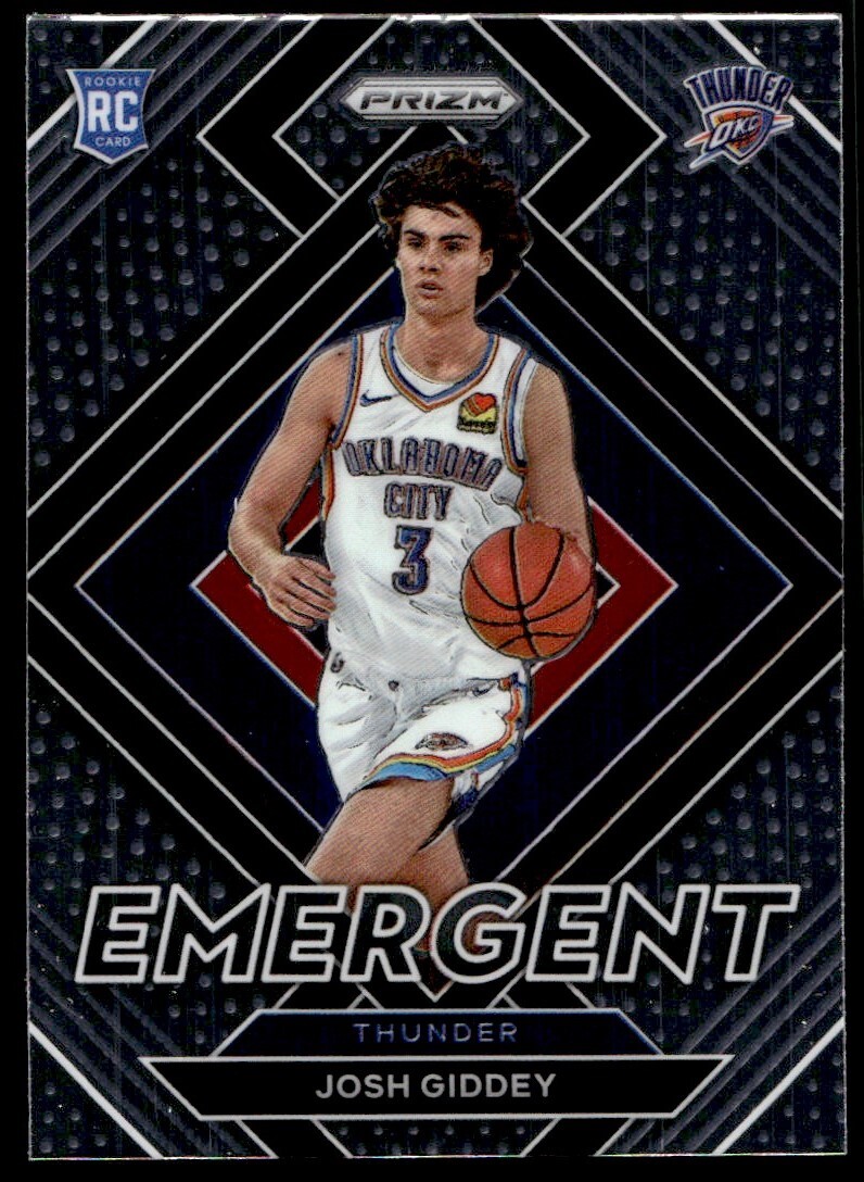 2021-22 Panini Prizm Emergent Josh Giddey Rookie G61 Oklahoma City