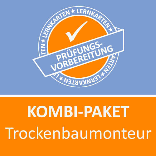 Kombi-Paket Trockenbaumonteur - Basis + Wiso Lernkarten Prüfung Prüfungsvorberei
