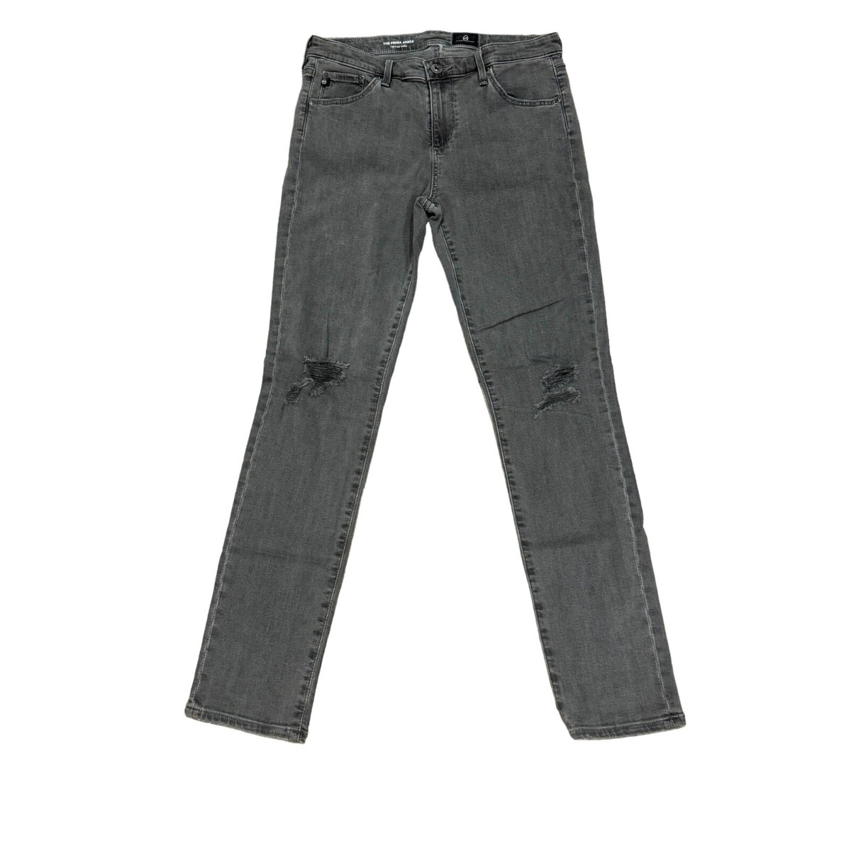 AGolde Adriano Goldschmied The Prima Ankle Cigarette Ankle Gray Distressed  Jean