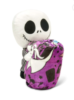 Nightmare Before Christmas Kids Throw W/doll, Jack Skelington, Purple, New