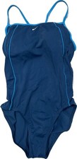 NIKE Women Teal Blue Racerback One Piece Swimsuit Size 12 NWT 88