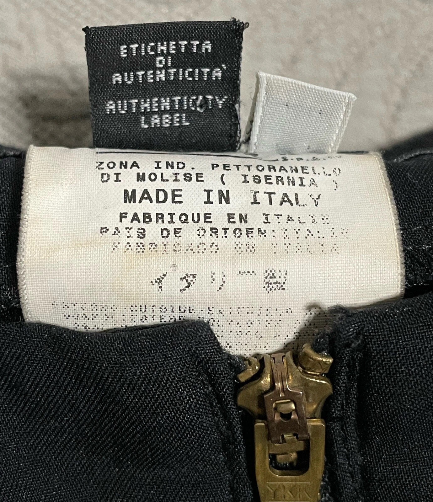 VERSACE Jeans Couture ITTIERRE SPA Nero Vestito Pantalone Vintage anni 90 Italia 36x28 1 2