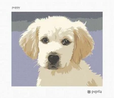 Puppy Needlepoint Kit or Canvas