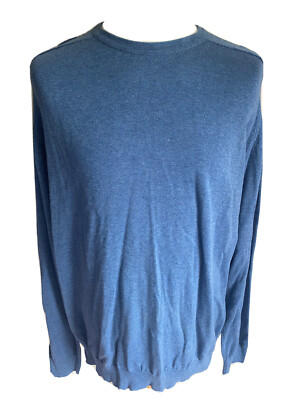 James Pringle At EWM Men Cotton Jumper Size XL Blue Crew Neck