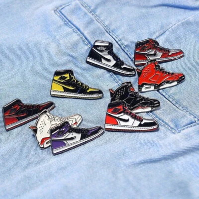 Retro Jordan Sneaker and Jumpman Lapel Hat Pins Button Brooches | eBay
