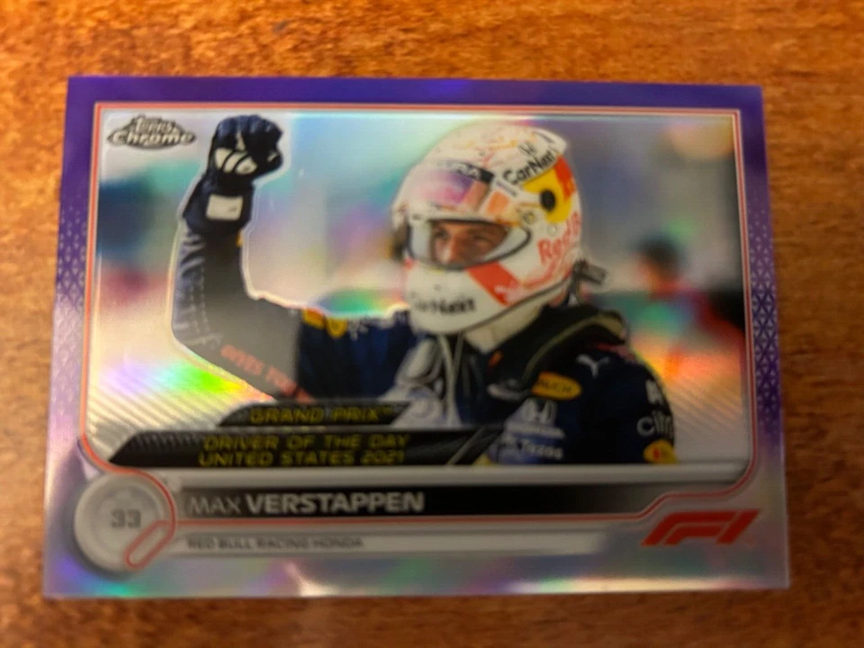 2022 Topps Chrome Formula 1 F1 Max Verstappen Purple Refractor /399 #188 - Image 2 of 3