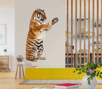 3D Mächtiger Tiger H999 Tier Wallpaper Wandbild Poster Wandaufkleber Abziehbild