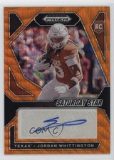 2024 Panini Prizm Draft Picks Orange Wave 4/75 Jordan Whittington Auto 1k0w