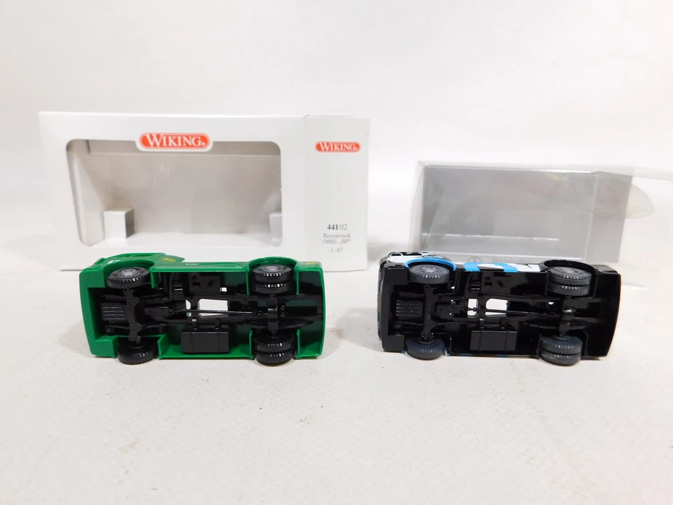 2x wiking H0 1:87 Camion da Corsa MB 441 02 Bp 100 J Veicoli Commerciali Mint + - Immagine 3 di 4