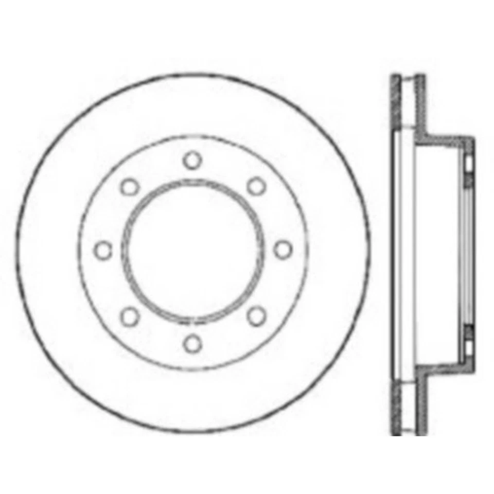 SET-CE121-67003-2 Juego de discos de freno centrales de 2 ruedas delanteras para camioneta Ram D350 Foto 3 de 4