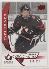 2019 Upper Deck Team Canada Juniors Exclusives 3/250 Sasha Mutala #4 o1h
