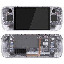 eXtremeRate Clear Replacement Shell Case Full Housing for Steam Deck LCD/OLED
