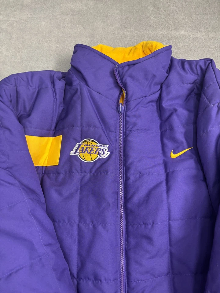 Vintage Los Angeles Lakers Jacket Mens XL NBA Basketball Reversible Nike 2000s - Image 2 of 4