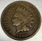 1908 S Indian Head Cent Penny - VG Very Good - 1c United States Coin - 2489