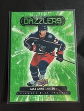 JAKE CHRISTIANSEN  2022-23  ROOKIE Dazzlers GREEN  #DZ98  Columbus Blue Jackets