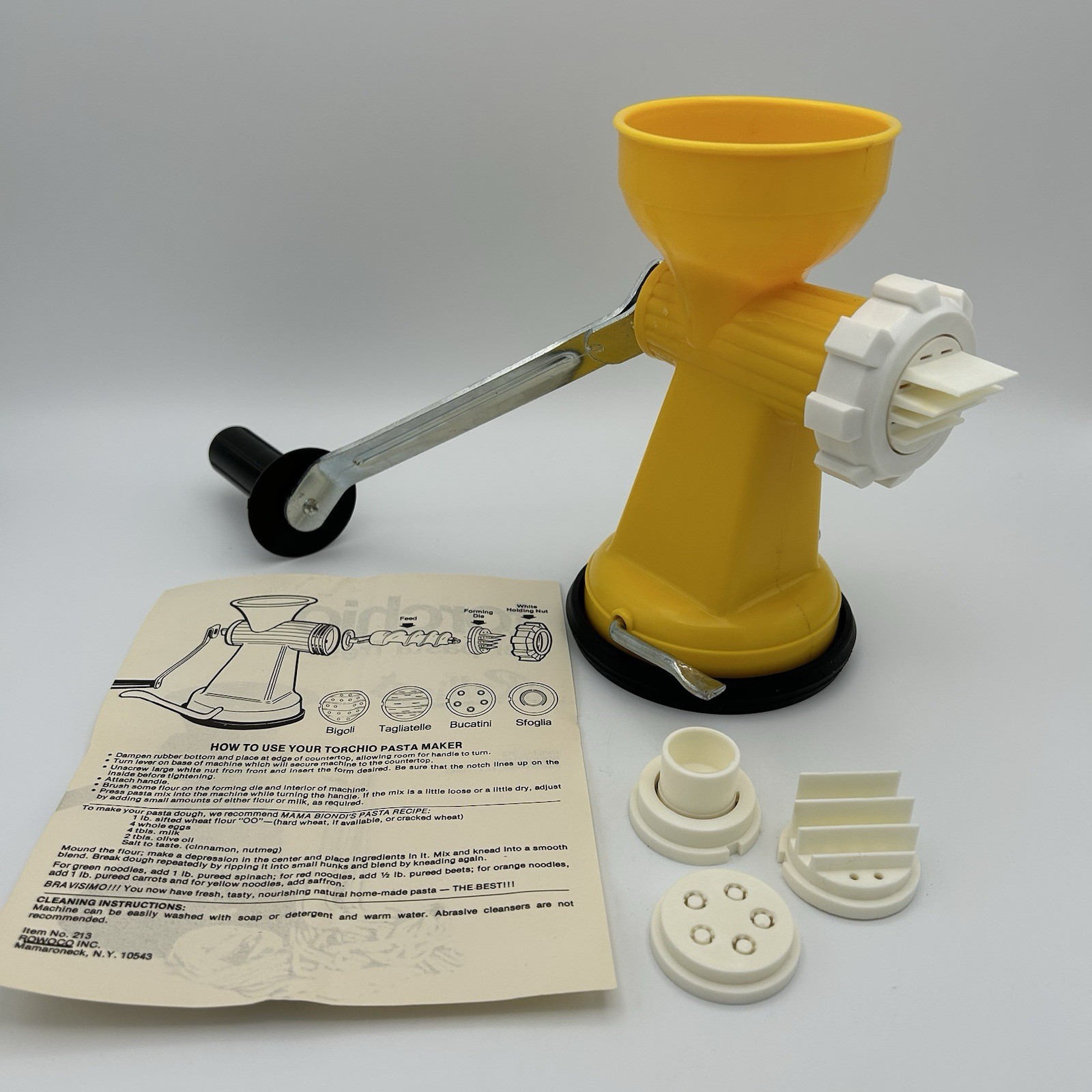 Vintage Pasta Maker Machine Rullinet Torchio Fresca Extruder Italy 213 Complete