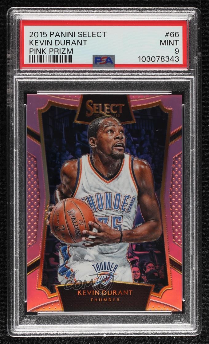 2015-16 Panini Select Concourse Pink Prizm 7/20 Kevin Durant #66 PSA 9 MINT 0j7y