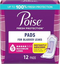 Incontinence Postpartum Pads for Bladder Leaks, 5 Drop Maximum