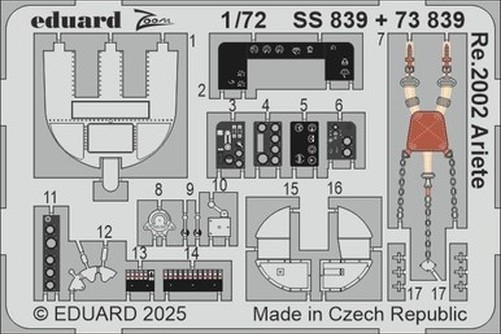 Eduard SS839 1/72 Re.2002 Ariete Zoom Set for ITALERI