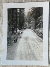 Vintage Photo Estes Park Colorado People Riding Horses Black & White 3.5" x 2.5"