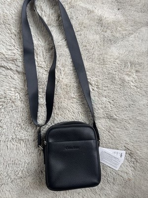 Colin Keirs Leather Crossbody Bag for Men - Black Small