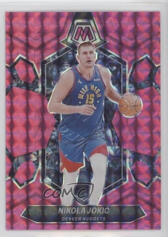 2023-24 Panini Mosaic Pink Mosaic Prizm 35/149 Nikola Jokic #47 13hf
