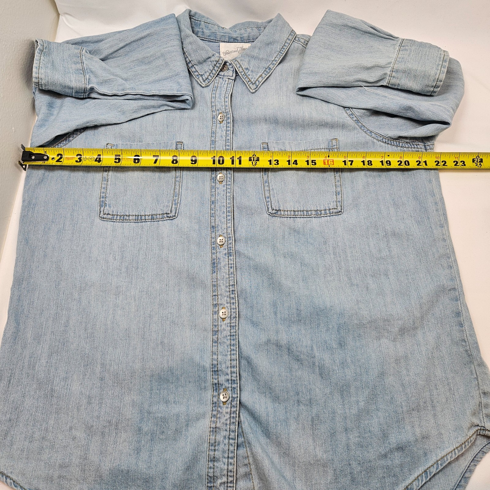 Universal Thread Women’s Denim Button Down Shirt … - image 2