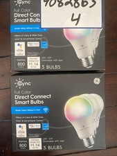 Ge Cync Full Color Direct Connect Smart Bulbs 2 Boxes of 3 LED A19 Bulbs