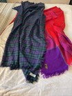 laura ashley & Laura Borghese Multicolor Plaid Wrap Scarves 