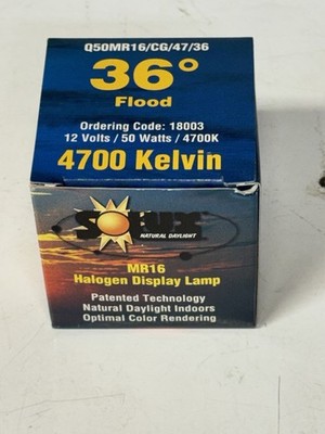 Eiko Q50MR16 Halogen Display Lamp 36 Degree 4700K New