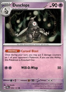 Dusclops 036/131 Prismatic Evolutions Common Pokemon Card