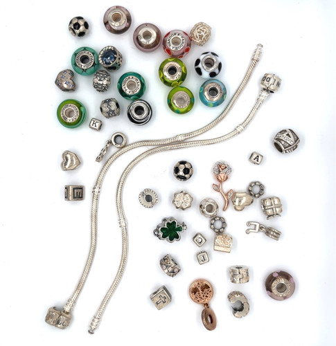 Pandora Rare Charms Lot with Bracelets Some Unbranded Sterling Silver 925