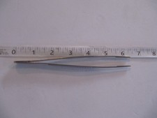 Serrated Tip Forceps/ Tweezers German Stainless 6" Straight Nice  bin 22 