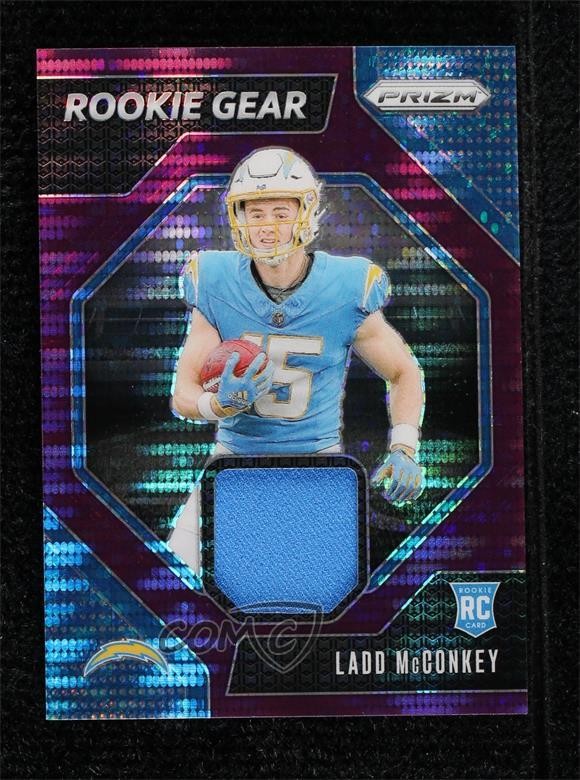 2024 Panini Prizm Rookie Gear Purple Pulsar Prizm Ladd McConkey #RG-LMY RC 0ma6