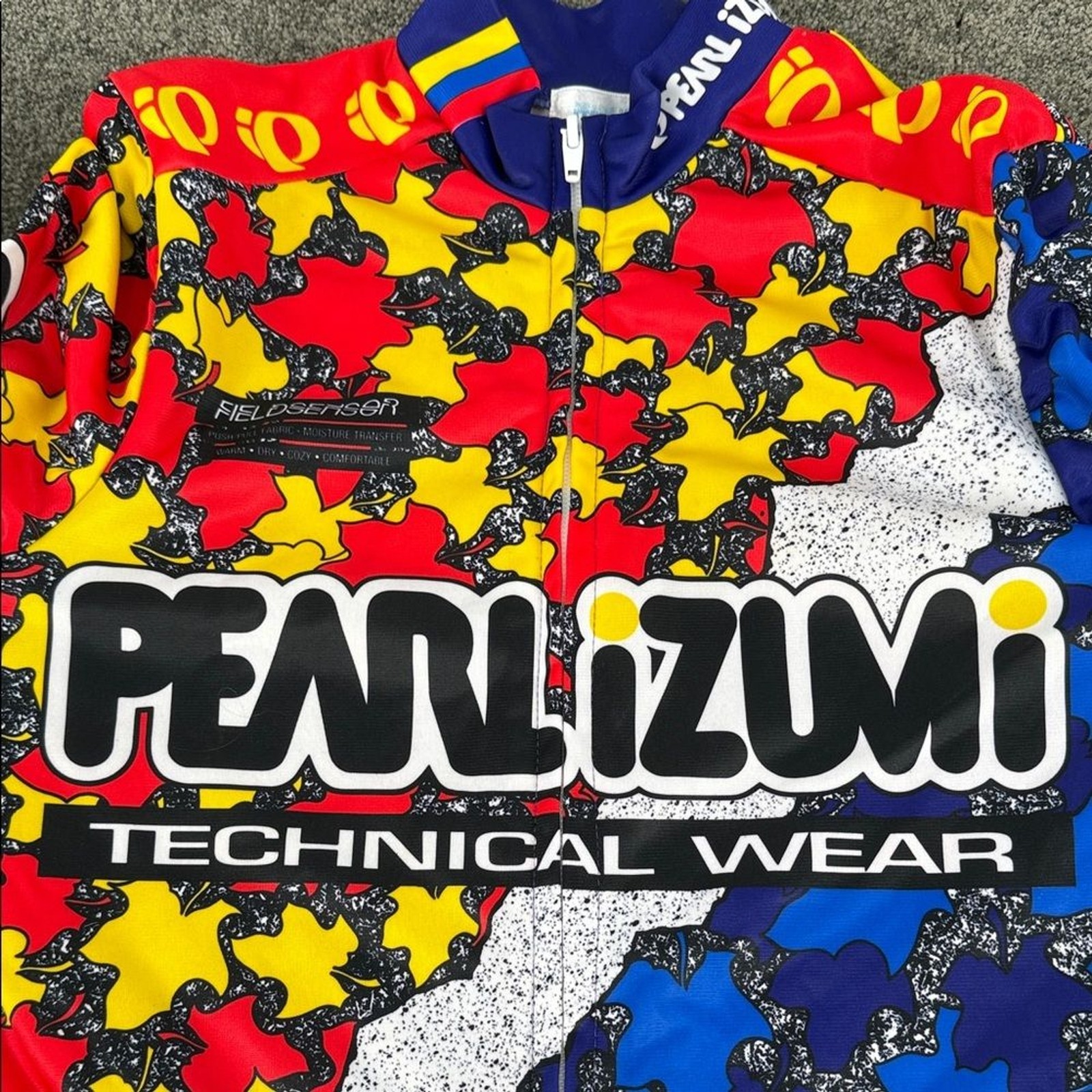 Pearl Izumi Star Pattern Cycling Jersey Men Medium Vintage Technical Wear Jacket