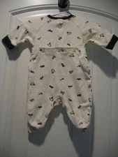 UNIQUE Ralph Lauren Baby Teddy Bear Footed Sleeper Romper Trap Door Size 0-3 mo