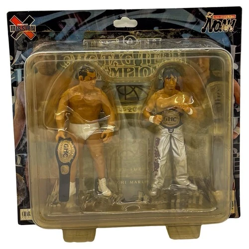 Minoru Suzuki & Naomichi Marufuji NOAH Figure Set GHC Tag Team Belt Pancrase MOC