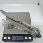 Gorham Sterling Silver (.925) Antique Fork Knife Set US Sterling Pat 84g