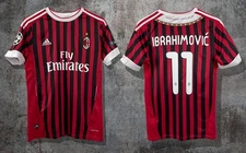 Vintage AC Milan 2011 Home Jersey with Badge - Ibrahimovic | Free Shipping