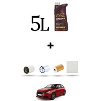 Hoffcar Wartungsset 4 Filter Und 5L ÖL FüR Audi A1 (8X1, 8XK) 1.6 TDI 66KW Ab
