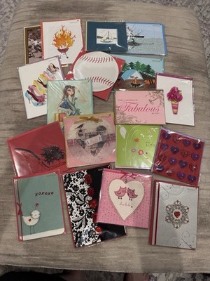 Lot of 18 New Sealed Papyrus Valentine/Mothers Day/Fathers Day Cards. Wholesale