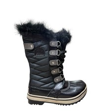 SOREL Children's Tofino II Waterproof Boots Black/Quarry, Size 1 Youth