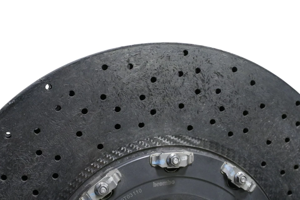 Rotor de freno delantero de cerámica de carbono Ferrari 599 GTB F141 225853 2007-2011 FABRICANTE DE EQUIPOS ORIGINALES Foto 2 de 4