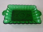 Vintage Anchor Hocking Forest Green Glass Relish Tray