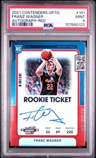 2021 CONTENDERS OPTIC AUTO-RED #101 FRANZ WAGNER 9/99 PSA 9